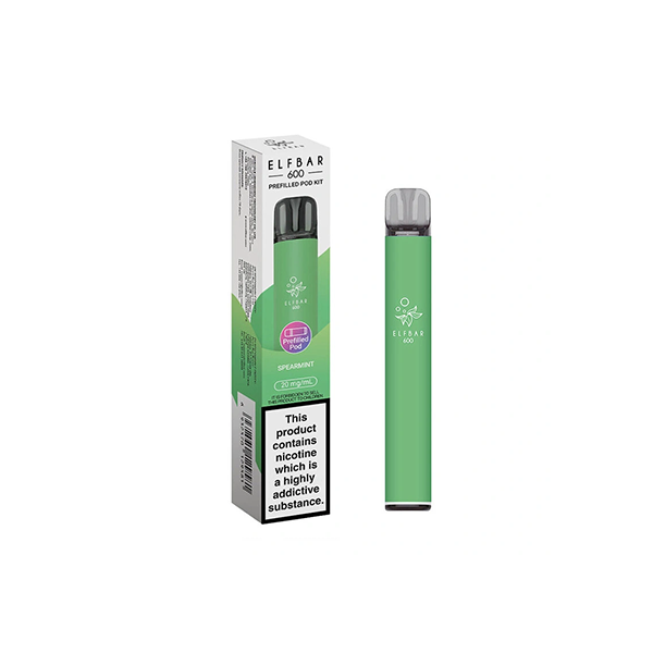 20mg Elf Bar 600 Prefilled Pod Vape Kit 600 Puffs