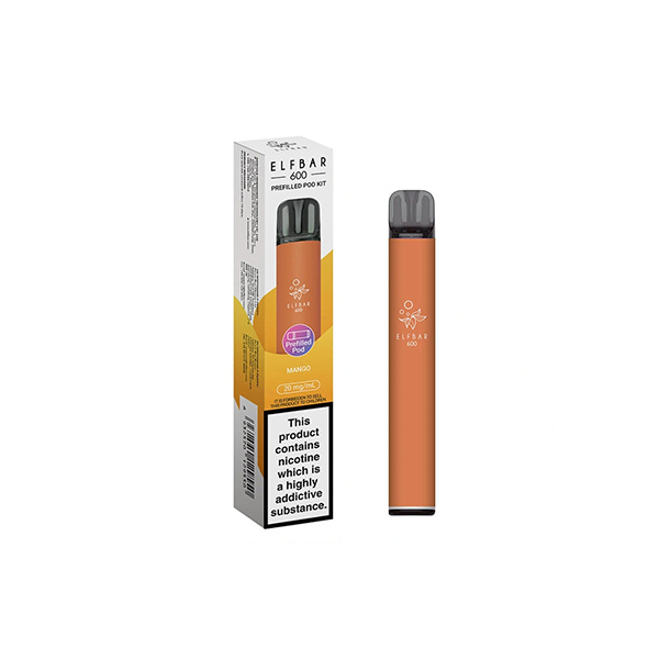 20mg Elf Bar 600 Prefilled Pod Vape Kit 600 Puffs