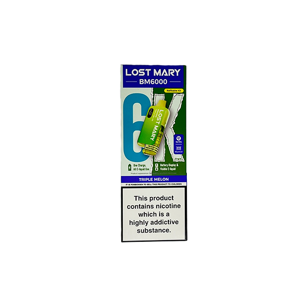 20mg LOST MARY BM6000 Refillable Pod Kit - 6000 Puffs