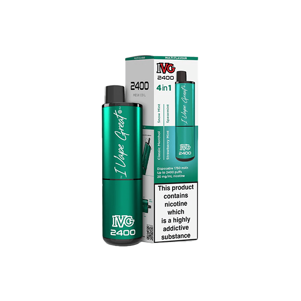 20mg IVG 2400 Disposable Vapes 2400 Puffs - 4 in 1 Multi-Edition